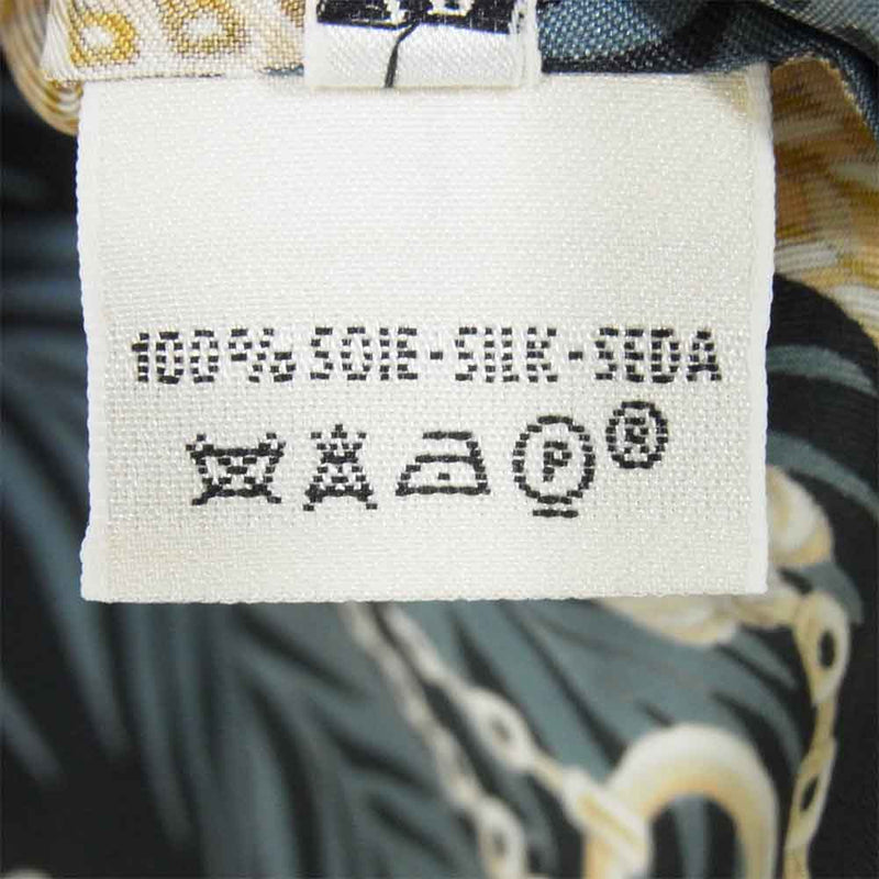 エルメス ロゴ 刺繍 長袖シャツ メンズ ブルー HERMES  【アパレル・小物】
