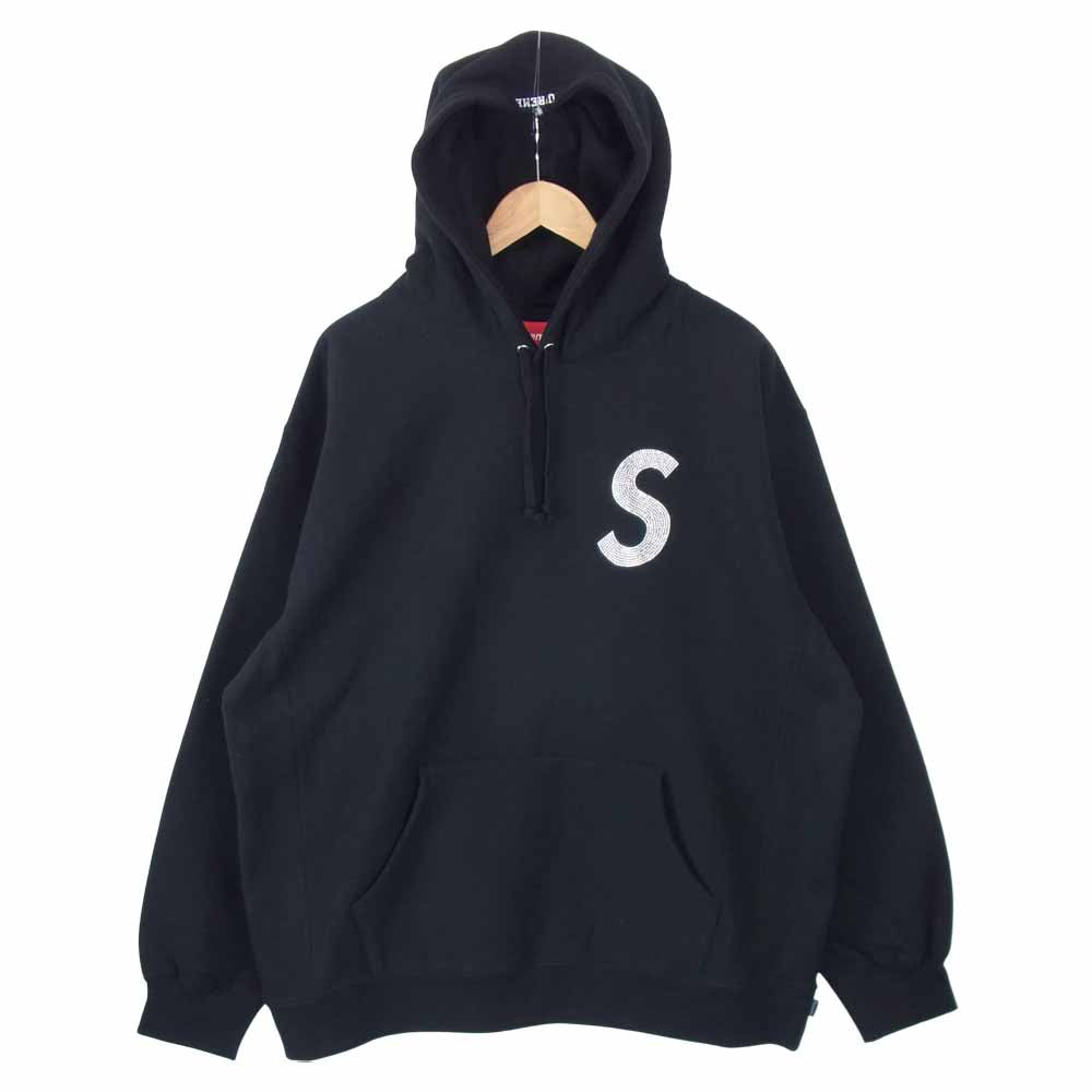 Supreme シュプリーム Swarovski S Logo Hooded Sweatshirt スワロフスキー エス ロゴ フーディー  スウェットシャツ パーカー ブラック ブラック系 XL【新古品】【未使用】【中古】