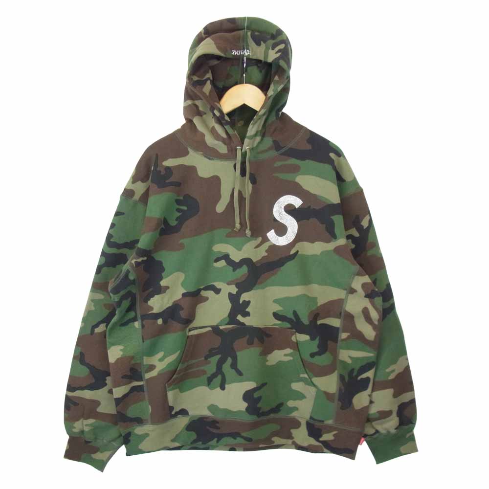 Supreme シュプリーム Swarovski S Logo Hooded Sweatshirt  スワロフスキー エス ロゴ フーディー スウェットシャツ パーカー ウッドランドカモ マルチカラー系 XL【新古品】【未使用】【中古】