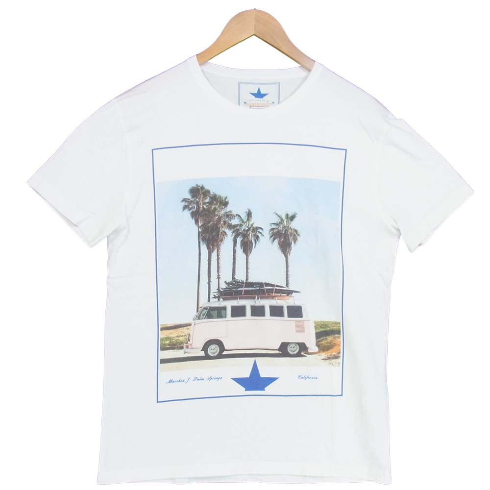 マッキアジェイ フォトプリント Tシャツ 半袖Tシャツ イタリア製 ホワイト系 L【美品】【中古】