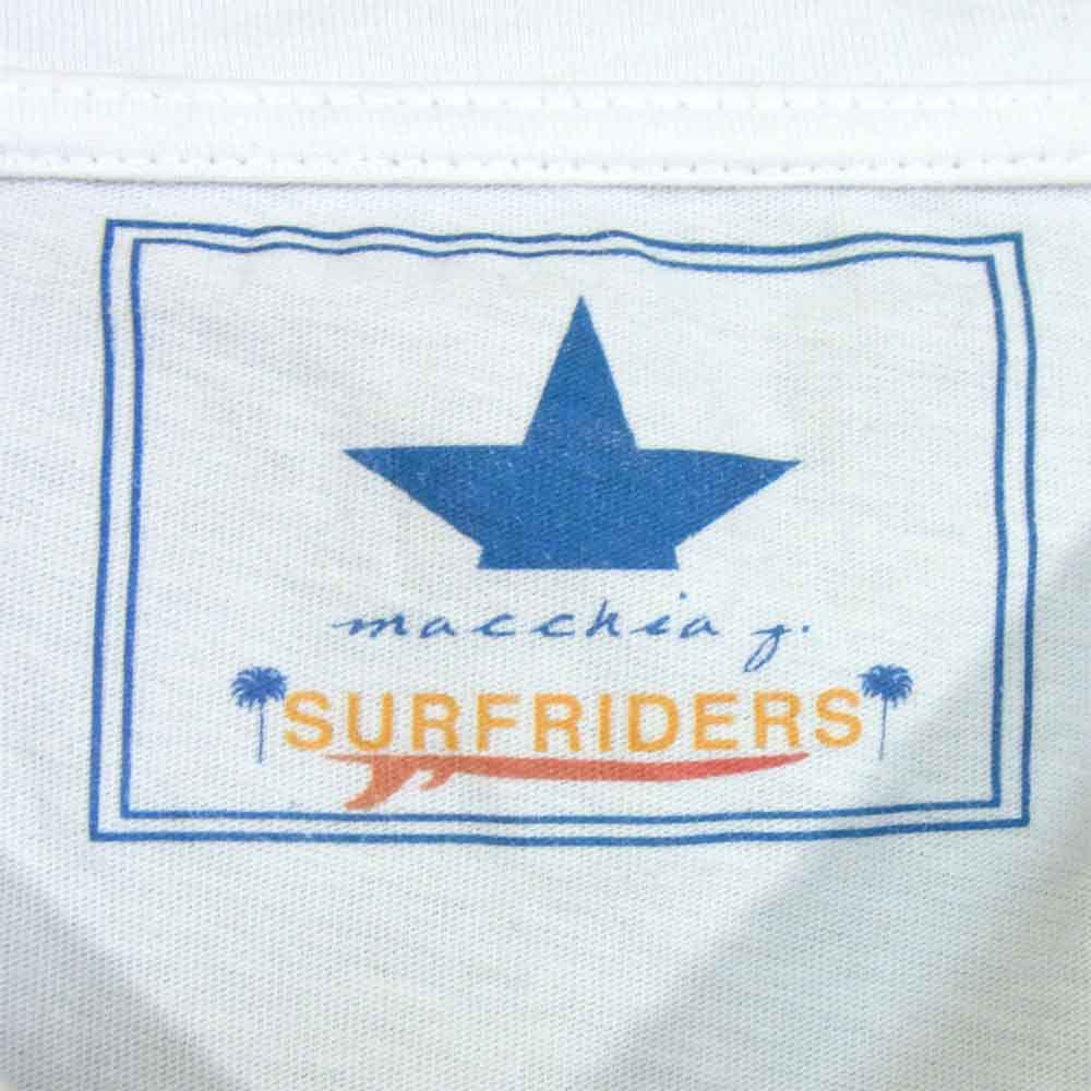 マッキアジェイ フォトプリント Tシャツ 半袖Tシャツ イタリア製 ホワイト系 L【美品】【中古】
