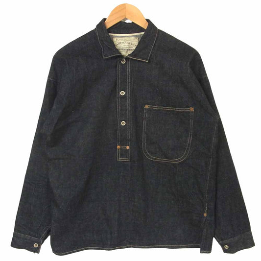 WAREHOUSE ウエアハウス CLOSED FRONT JUMPER 1890 model クローズドフロント ジャンパー プルオーバー インディゴブルー系 40【中古】
