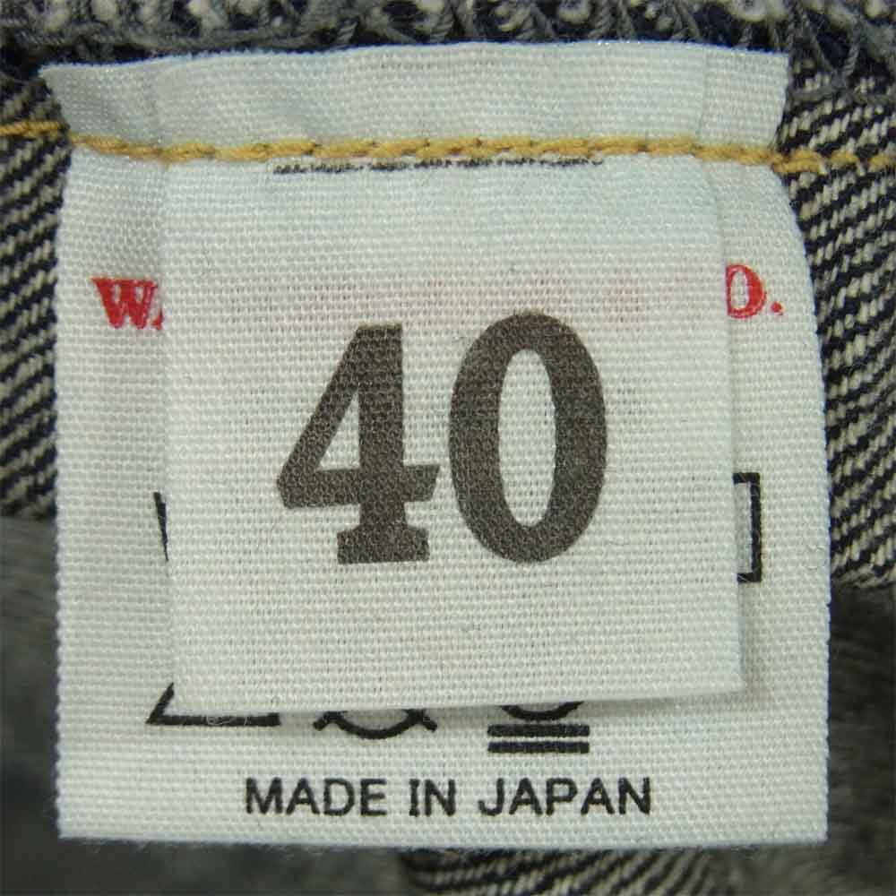 WAREHOUSE ウエアハウス CLOSED FRONT JUMPER 1890 model クローズドフロント ジャンパー プルオーバー インディゴブルー系 40【中古】