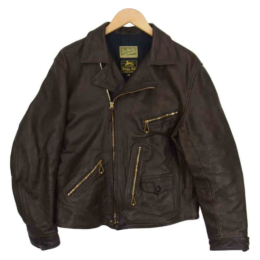 ジョーマッコイ 30s SPORTS JACKET COOPER ホースハイド スポーツ ジャケット クーパー ライダース ブラウン系 42【中古】