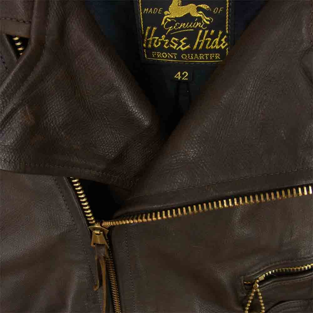 ジョーマッコイ 30s SPORTS JACKET COOPER ホースハイド スポーツ ジャケット クーパー ライダース ブラウン系 42【中古】