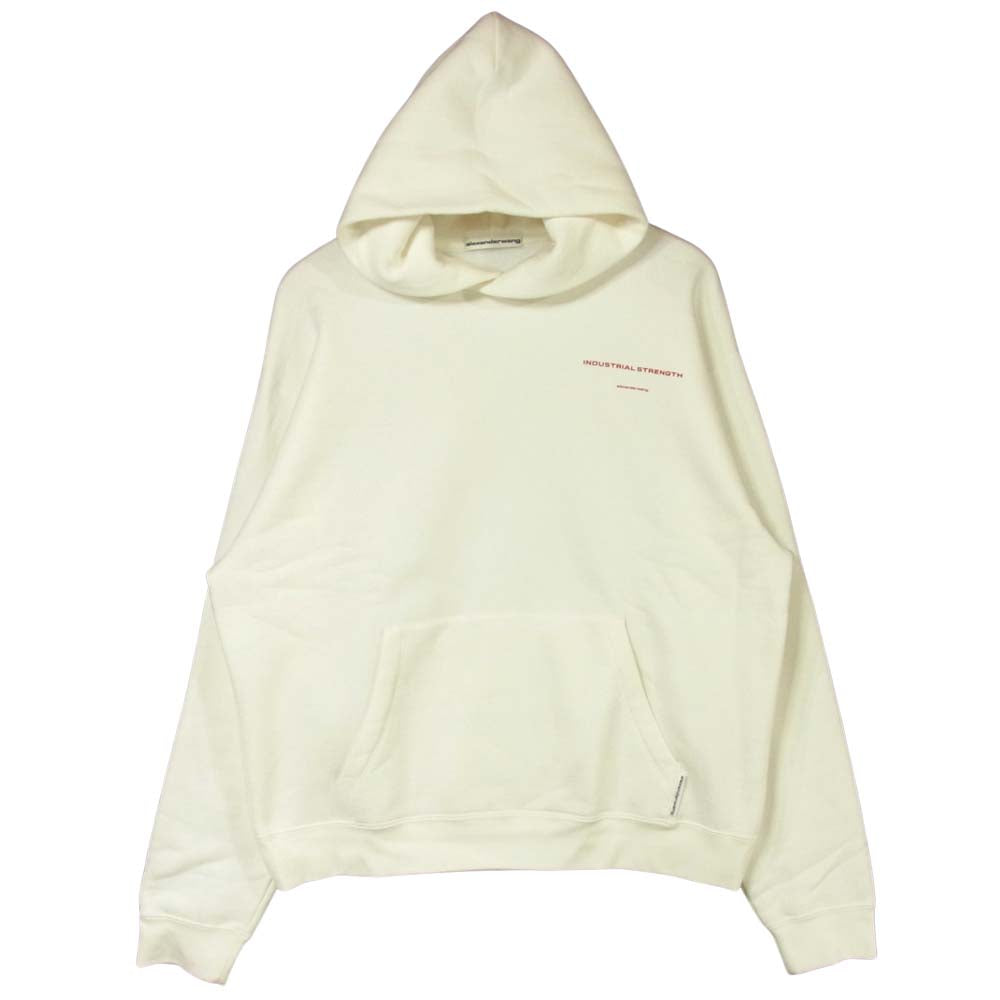 Alexander Wang アレキサンダーワン UCC2201023 HOODED SWEATSHIRT WITH SAW BLADE PRINT フーデッド スウェット パーカー ホワイト系 M【新古品】【未使用】【中古】