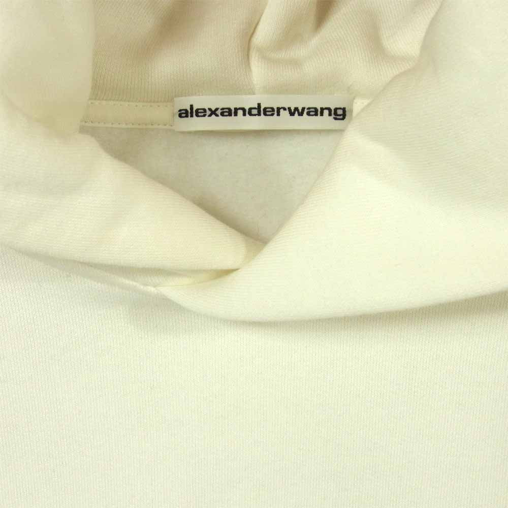 Alexander Wang アレキサンダーワン UCC2201023 HOODED SWEATSHIRT WITH SAW BLADE PRINT フーデッド スウェット パーカー ホワイト系 M【新古品】【未使用】【中古】