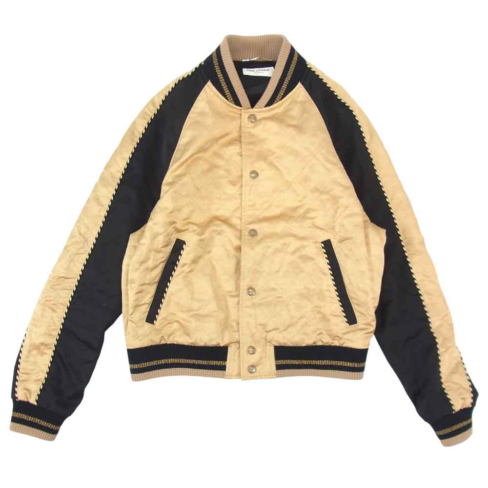 SAINT LAURENT サンローラン 21SS 国内正規品 Teddy テディ ボンバー ジャケット ゴールド系 44【極上美品】【中古】