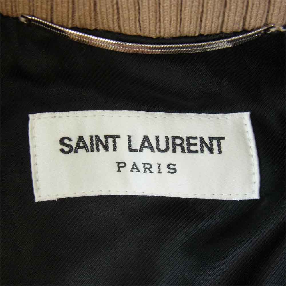 SAINT LAURENT サンローラン 21SS 国内正規品 Teddy テディ ボンバー ジャケット ゴールド系 44【極上美品】【中古】