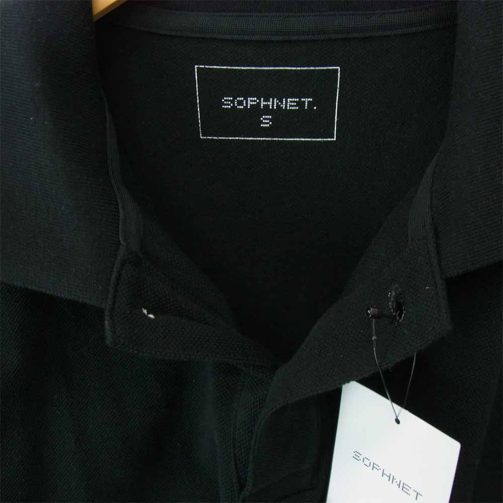 SOPHNET. ソフネット 21SS SOPH-210053 L/S WIDE POLO ロングスリーブ ワイド ポロシャツ ブラック系 S【新古品】【未使用】【中古】