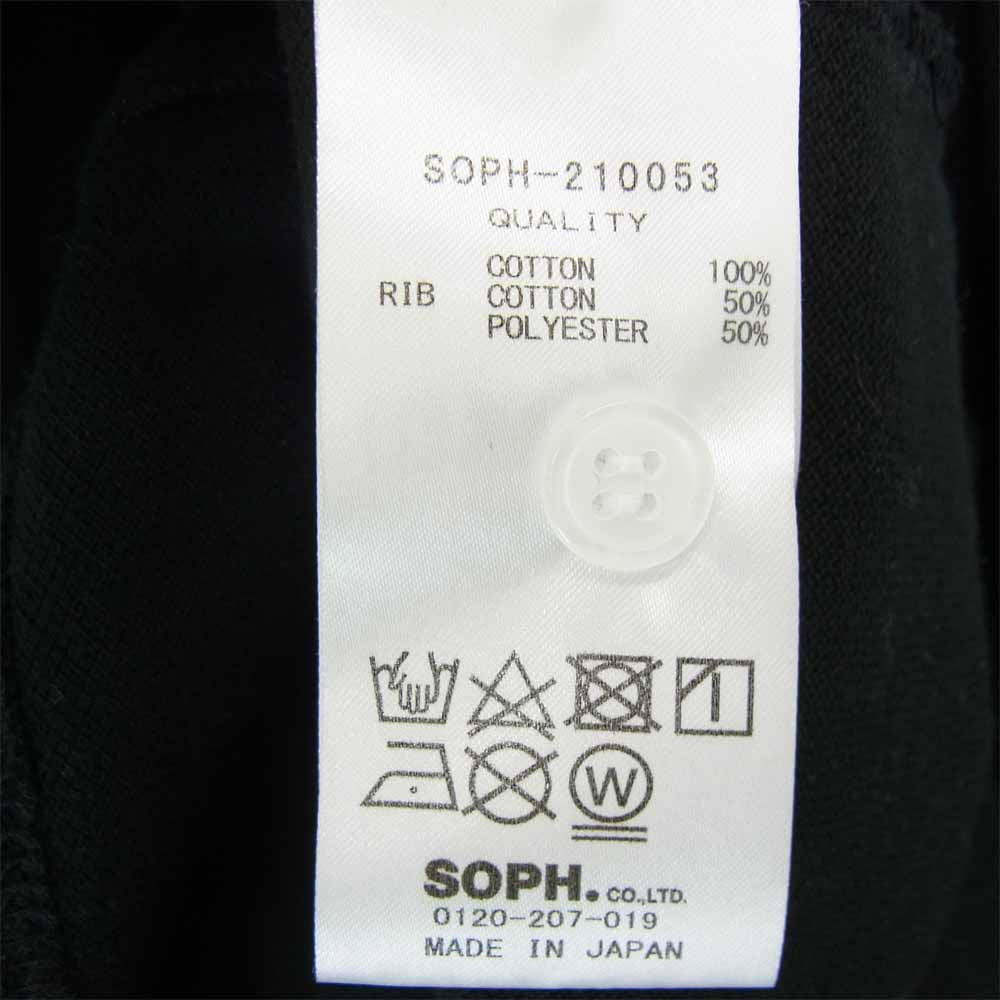 SOPHNET. ソフネット 21SS SOPH-210053 L/S WIDE POLO ロングスリーブ ワイド ポロシャツ ブラック系 S【新古品】【未使用】【中古】