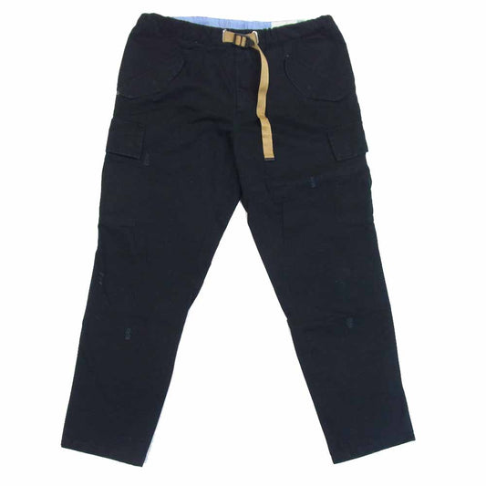 ホワイトサンド ダメージ加工 クライミング カーゴ パンツ ブラック系 50【美品】【中古】