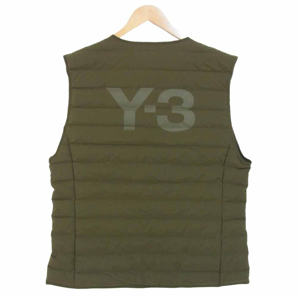 Yohji Yamamoto ヨウジヤマモト GV4178 Y-3 Khaki Down Classic Light Liner Vest クラシック ライト ダウンベスト カーキ系 L【美品】【中古】