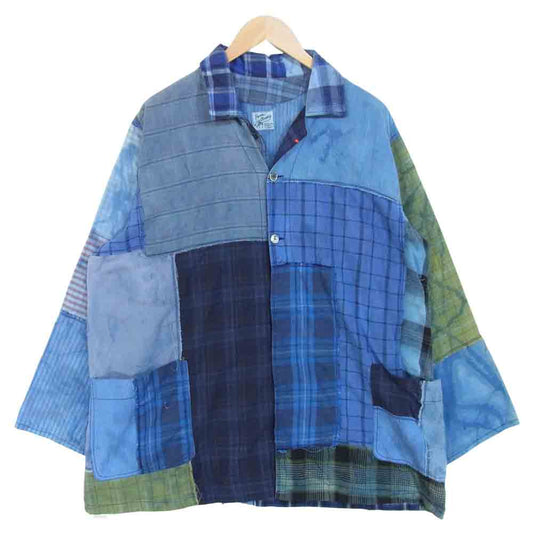 PORTER CLASSIC ポータークラシック H/W NEL MEN'S JACKET INDIGO. ハンドワークネルメンズジャケット ブルー系 3【美品】【中古】
