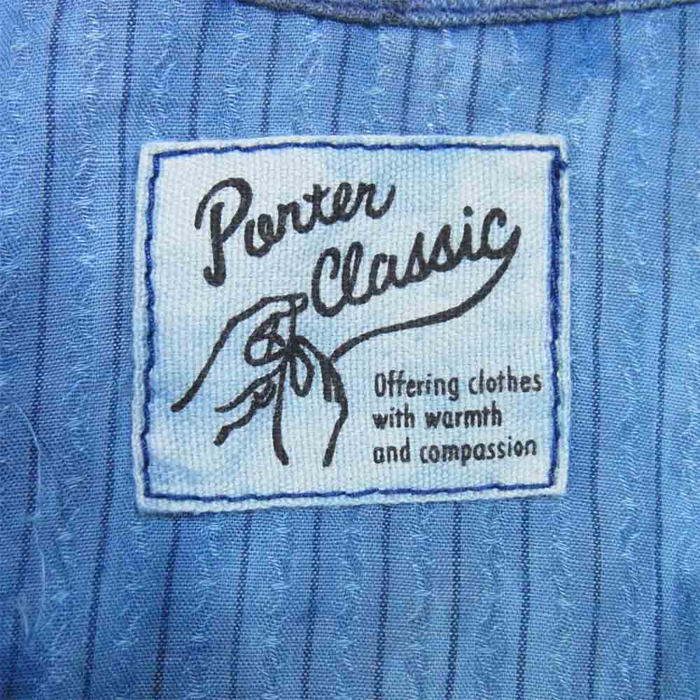PORTER CLASSIC ポータークラシック H/W NEL MEN'S JACKET INDIGO. ハンドワークネルメンズジャケット ブルー系 3【美品】【中古】