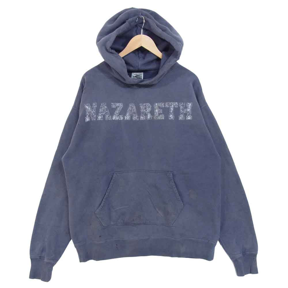セント マイケル 20AW SM-A20-0000-018 SM18 HOODIE フーディー ヴィンテージ加工 パーカー 青紫灰系 XL【美品】【中古】