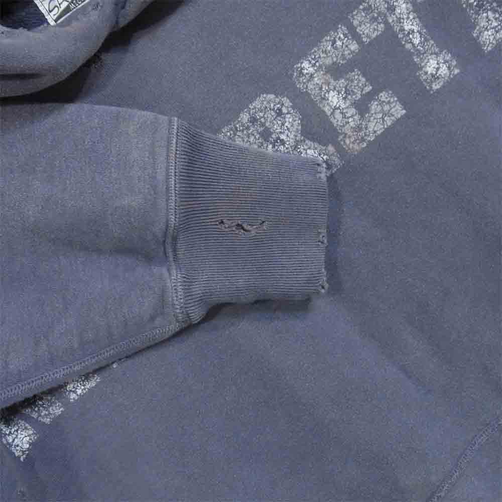 セント マイケル 20AW SM-A20-0000-018 SM18 HOODIE フーディー ヴィンテージ加工 パーカー 青紫灰系 XL【美品】【中古】