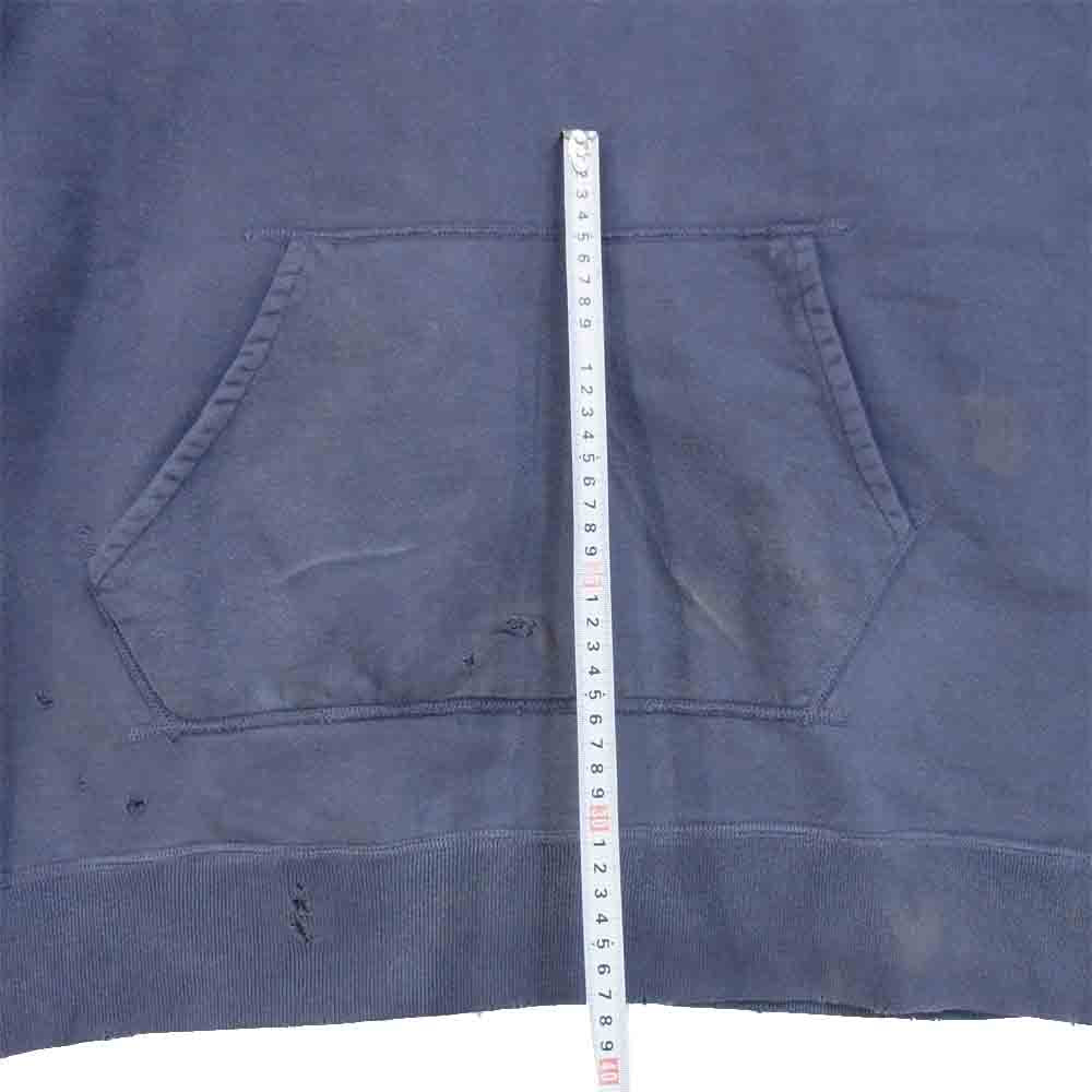 セント マイケル 20AW SM-A20-0000-018 SM18 HOODIE フーディー ヴィンテージ加工 パーカー 青紫灰系 XL【美品】【中古】