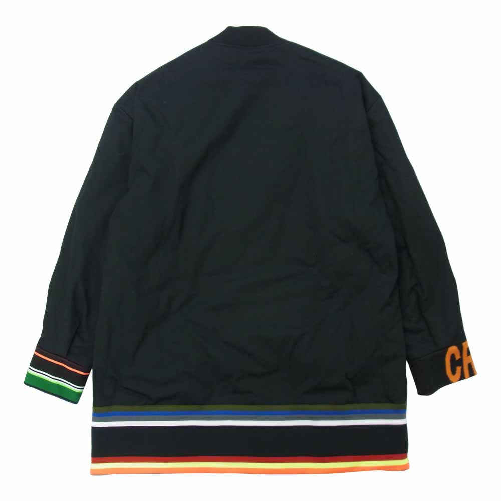 RAF SIMONS ラフシモンズ ARCHIVE REDUX 21SS Padded Sterling Bomber with striped ボンバー ジャケット ブラック系 44【極上美品】【中古】
