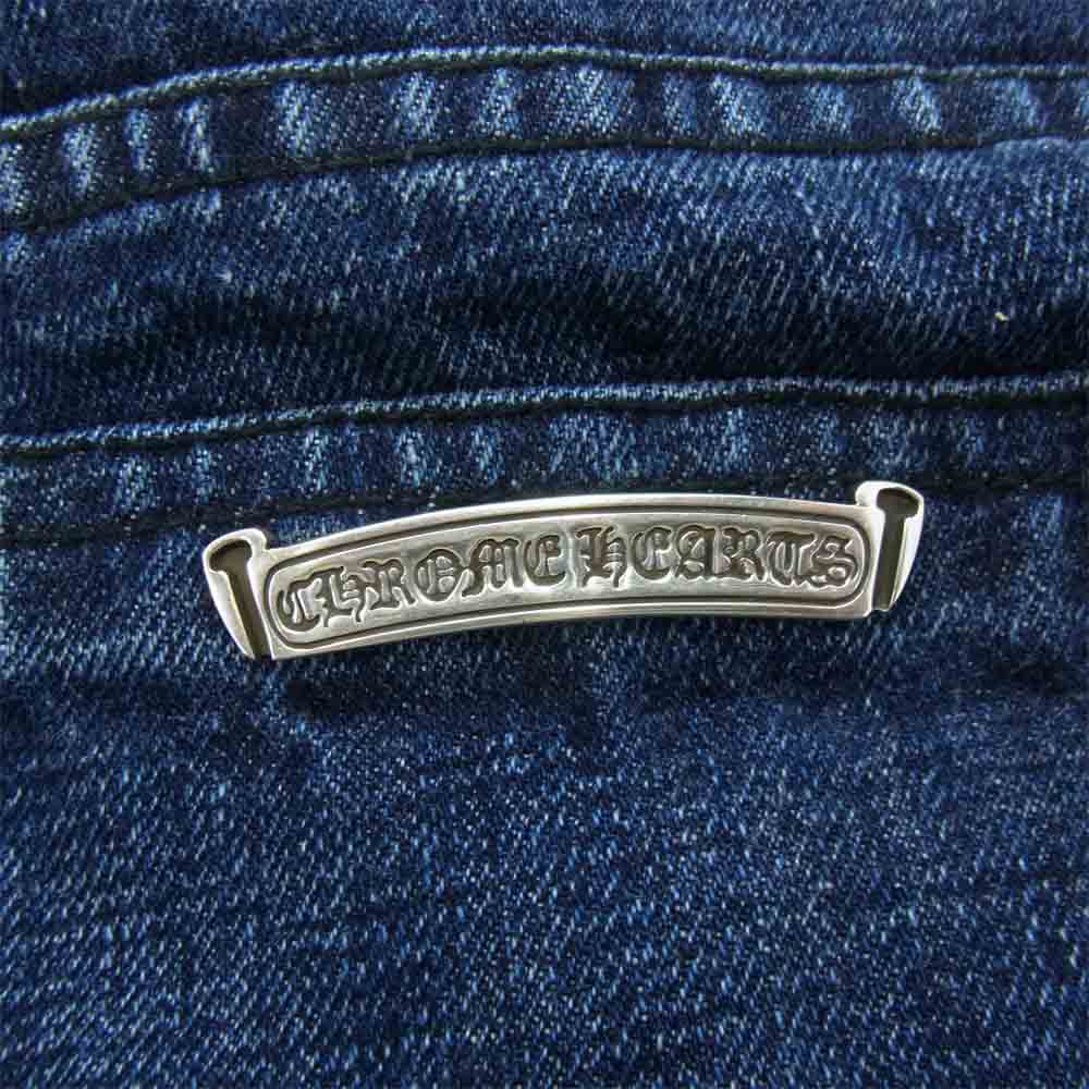 CHROME HEARTS クロムハーツ（原本無） Denim Pants クロスボールボタン クロスパッチ デニムパンツ インディゴブルー系【新古品】【未使用】【中古】