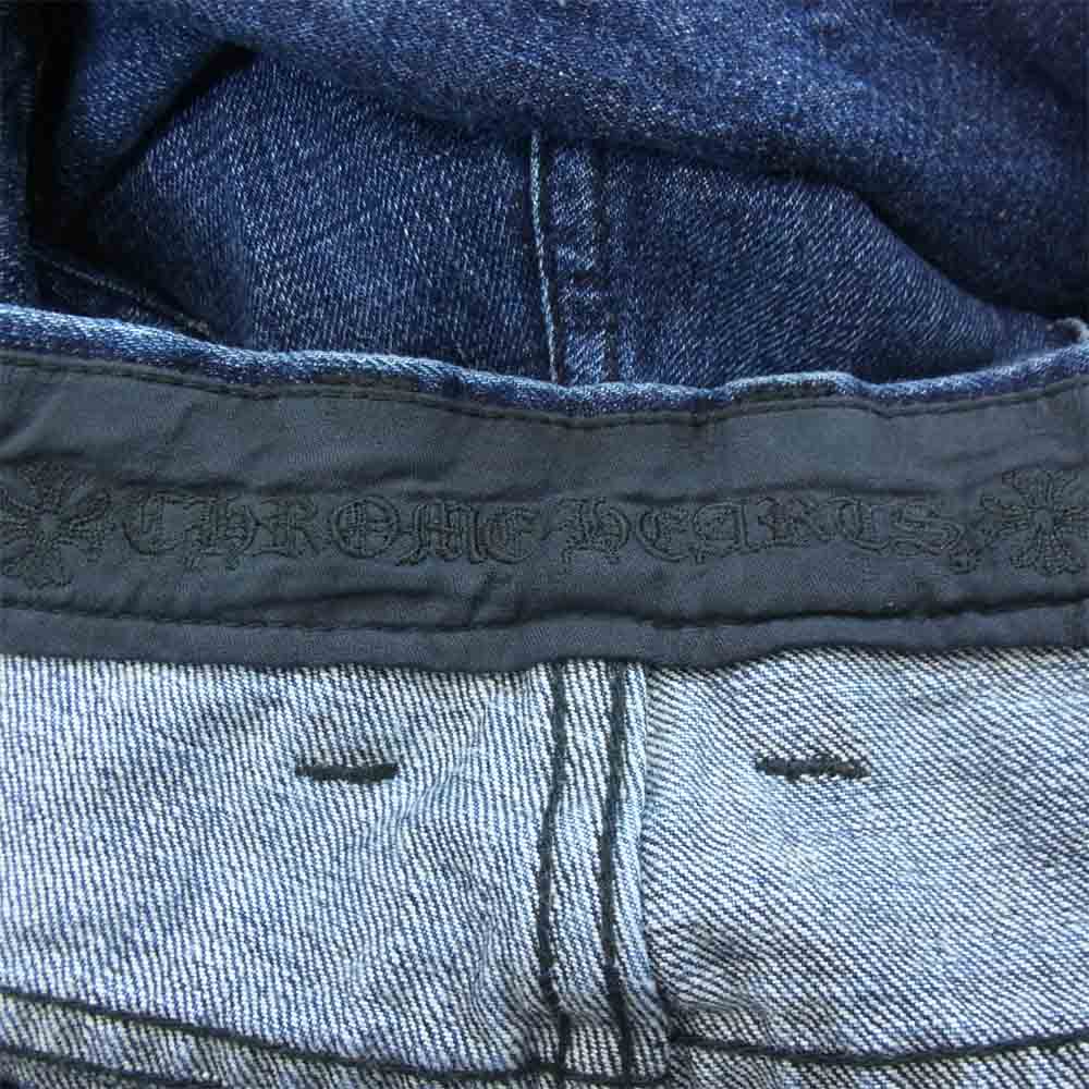 CHROME HEARTS クロムハーツ（原本無） Denim Pants クロスボールボタン クロスパッチ デニムパンツ インディゴブルー系【新古品】【未使用】【中古】