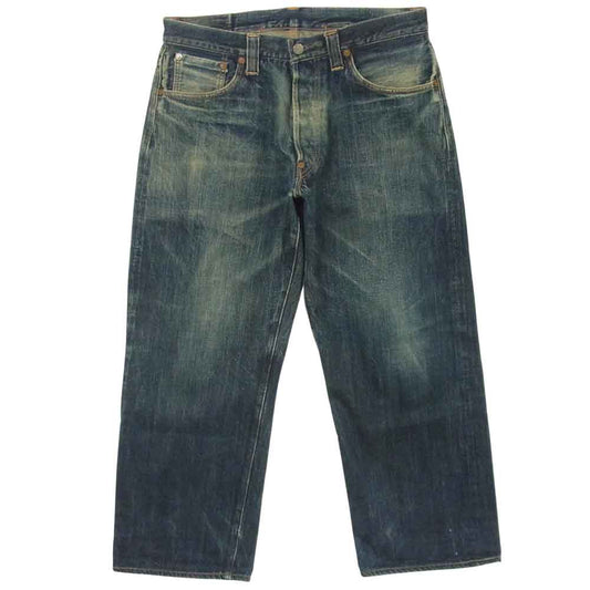The REAL McCOY'S ザリアルマッコイズ JOE McCOY ジョー マッコイ LOT900S バックシンチ ディアスキンラベル 14.50Z デニムパンツ インディゴブルー系 W34 L36【中古】
