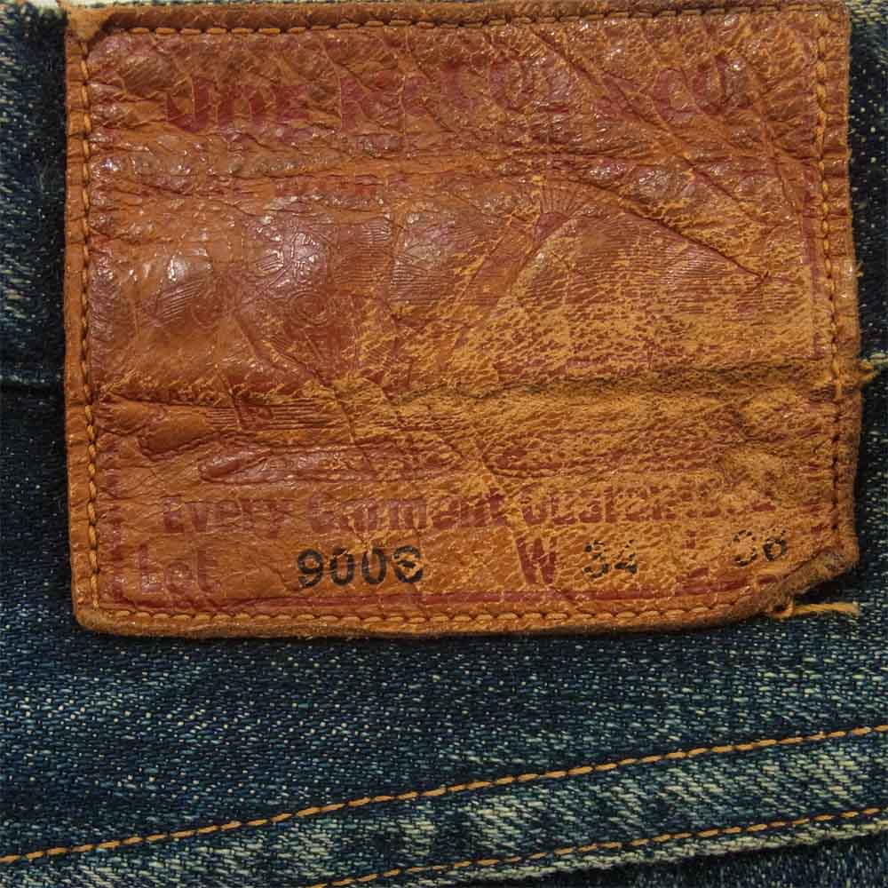 The REAL McCOY'S ザリアルマッコイズ JOE McCOY ジョー マッコイ LOT900S バックシンチ ディアスキンラベル 14.50Z デニムパンツ インディゴブルー系 W34 L36【中古】