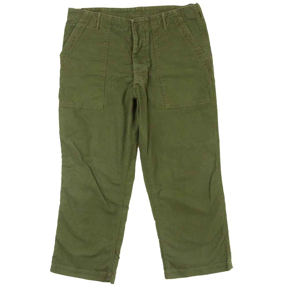 The REAL McCOY'S ザリアルマッコイズ COTTON SATEEN TROUSERS コットン サテン トラウザーズ ベイカー パンツ カーキ系 XL【中古】