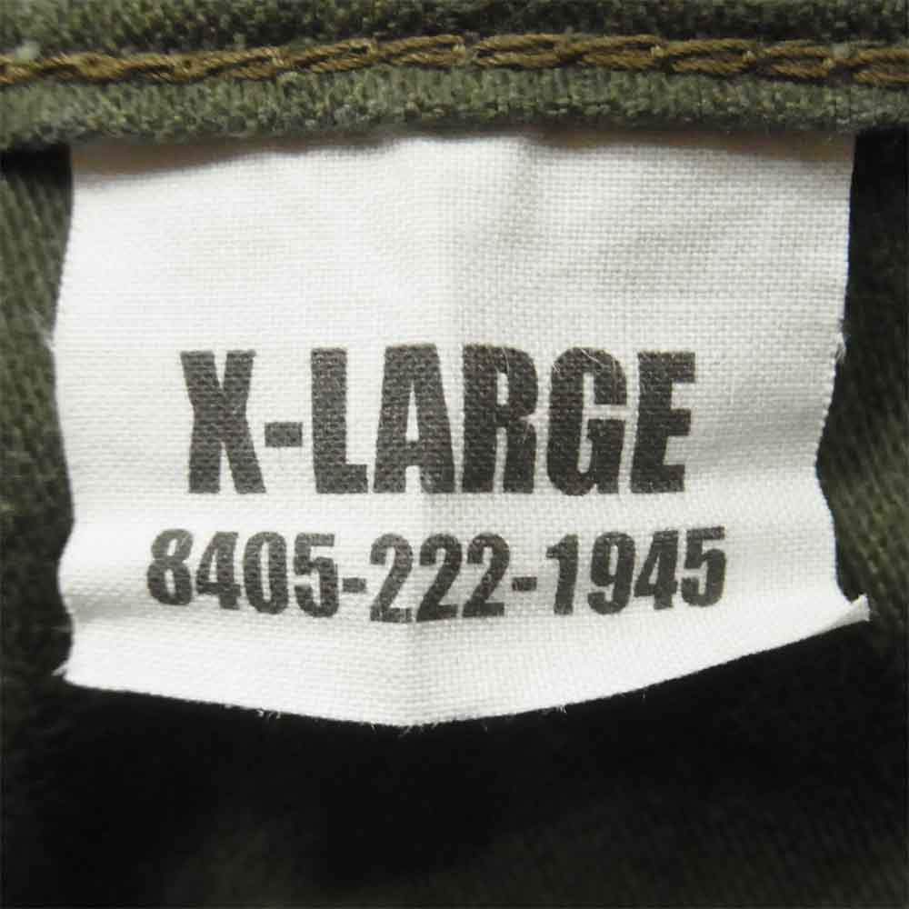 The REAL McCOY'S ザリアルマッコイズ COTTON SATEEN TROUSERS コットン サテン トラウザーズ ベイカー パンツ カーキ系 XL【中古】