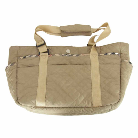 BURBERRY LONDON バーバリー ロンドン BF462-850-40 キルティング トートバッグ ベージュ系【中古】