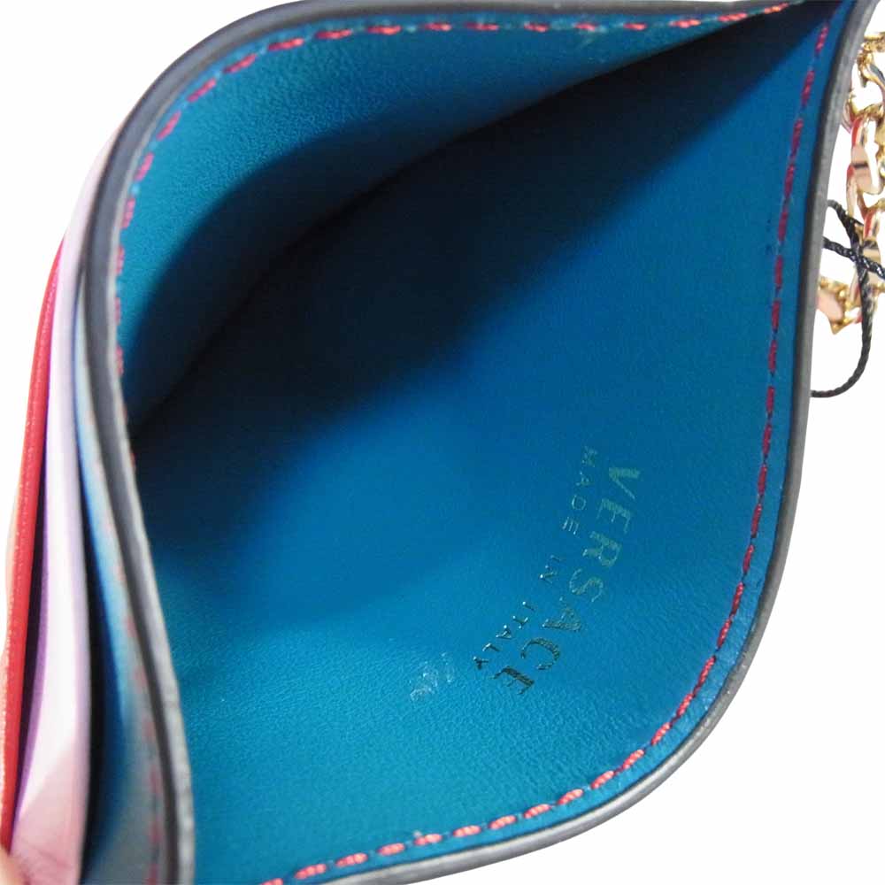 VERSACE ヴェルサーチ CARD CASE VITELLO カードケース ヴィッテロ マルチカラー系【極上美品】【中古】