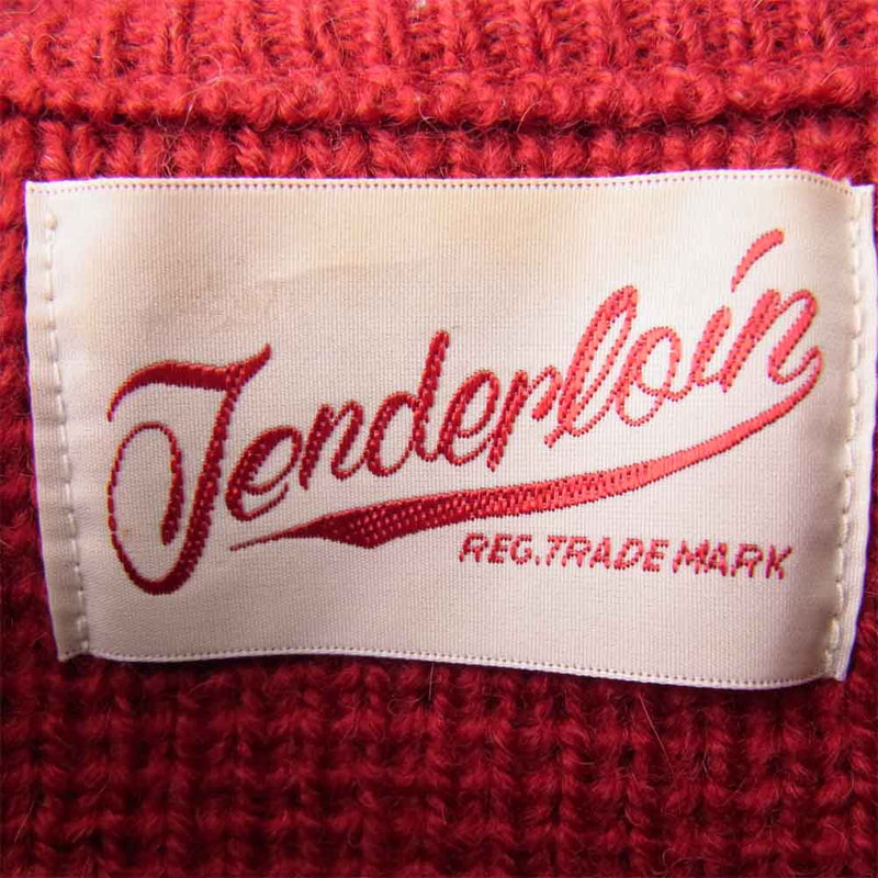 TENDERLOIN テンダーロイン T-SWEATER V Vネックニット レッド系 L【中古】