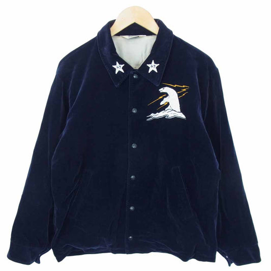 TENDERLOIN テンダーロイン 13AW T-SOUVENIR JKT アラスカ スーベニア ベロア ジャケット ネイビー系 XS【中古】