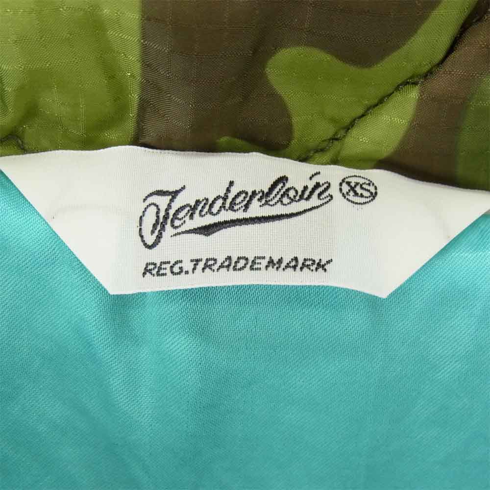 TENDERLOIN テンダーロイン 16AW T-NYLON SOUVENIR JKT ZIG-ZAG 刺繍 カモ スーベニア ジャケット グリーン系 ブラウン系 XS【中古】