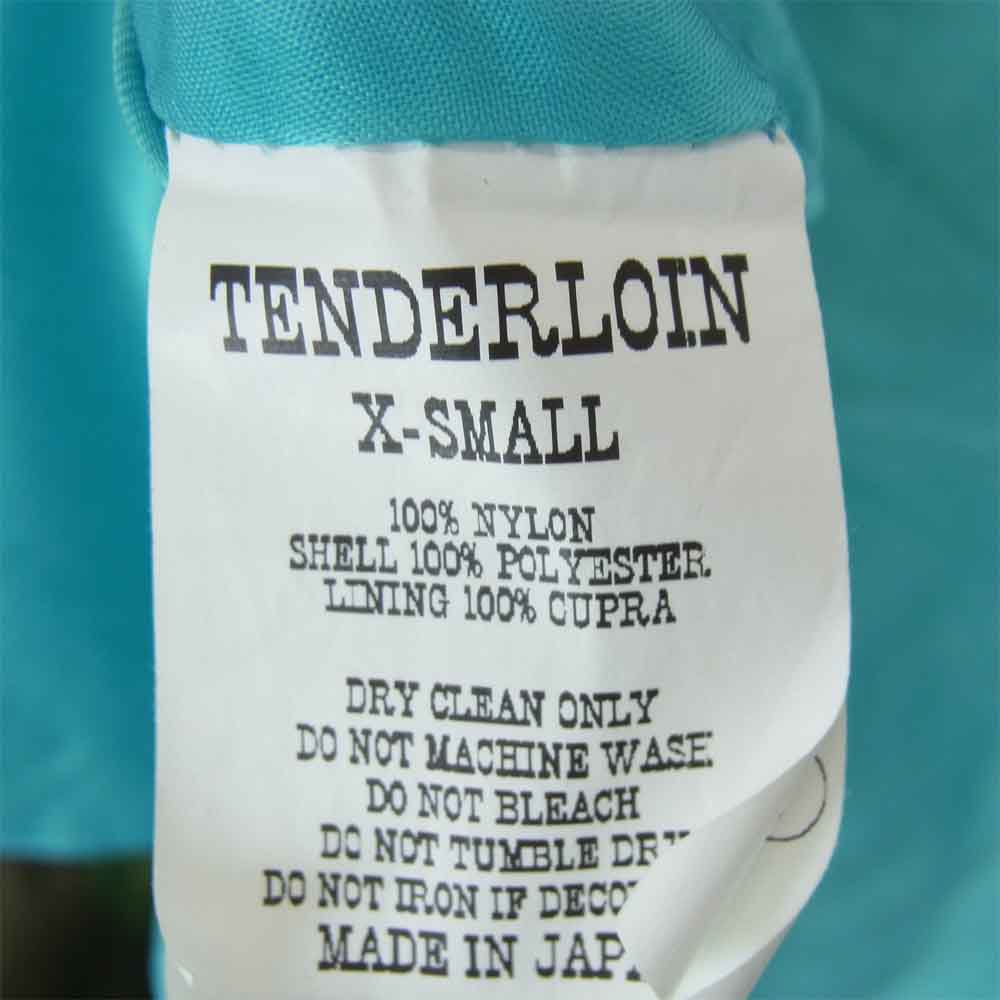 TENDERLOIN テンダーロイン 16AW T-NYLON SOUVENIR JKT ZIG-ZAG 刺繍 カモ スーベニア ジャケット グリーン系 ブラウン系 XS【中古】
