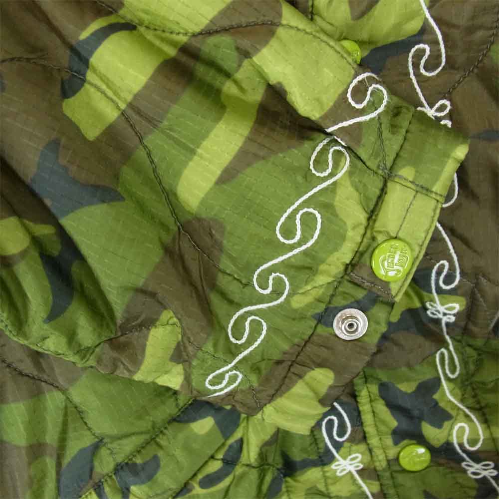 TENDERLOIN テンダーロイン 16AW T-NYLON SOUVENIR JKT ZIG-ZAG 刺繍 カモ スーベニア ジャケット グリーン系 ブラウン系 XS【中古】