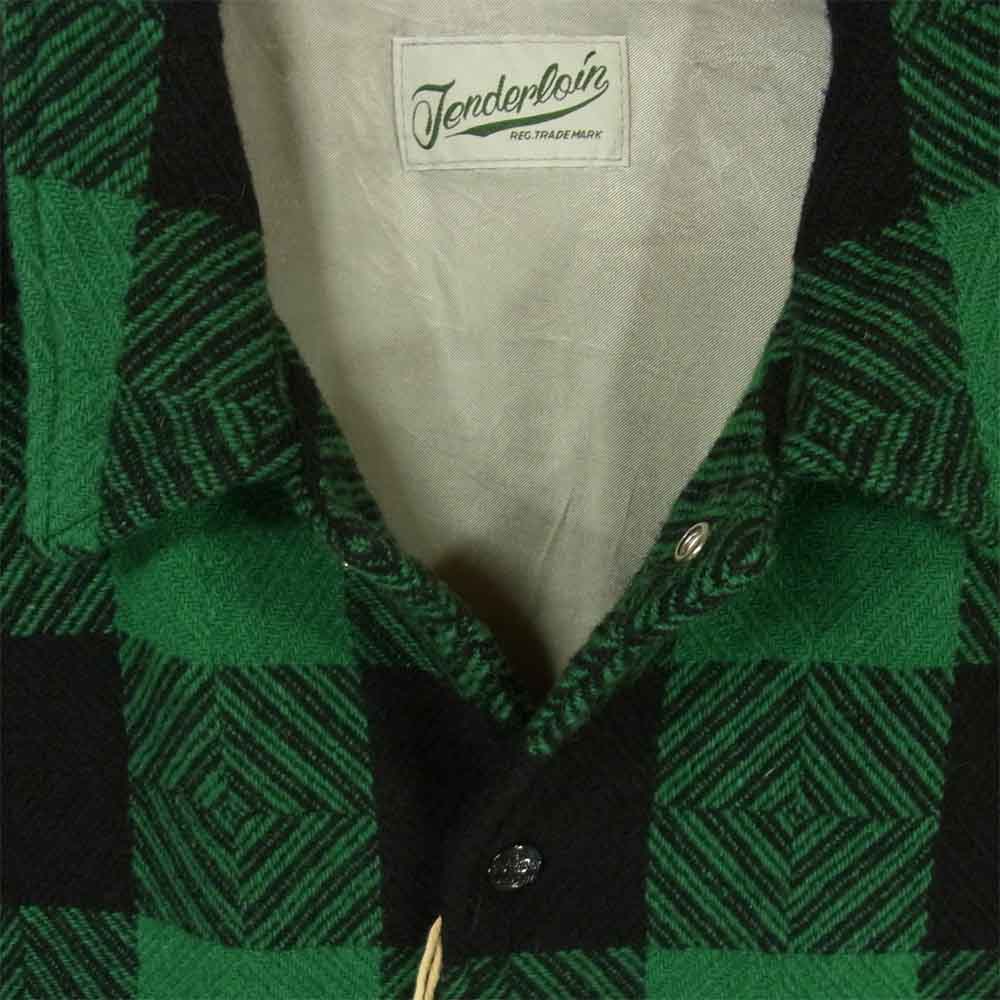 TENDERLOIN テンダーロイン BUFFALO COACH JKT バッファロー チェック コーチ ジャケット グリーン系 S【美品】【中古】