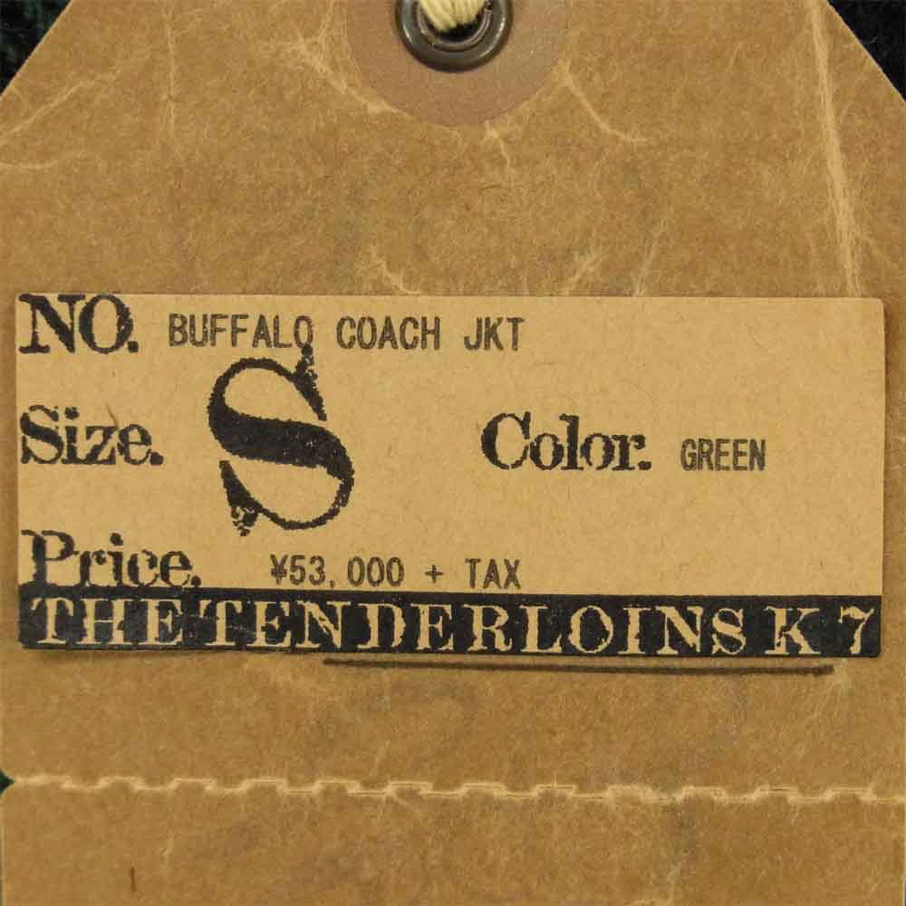 TENDERLOIN テンダーロイン BUFFALO COACH JKT バッファロー チェック コーチ ジャケット グリーン系 S【美品】【中古】