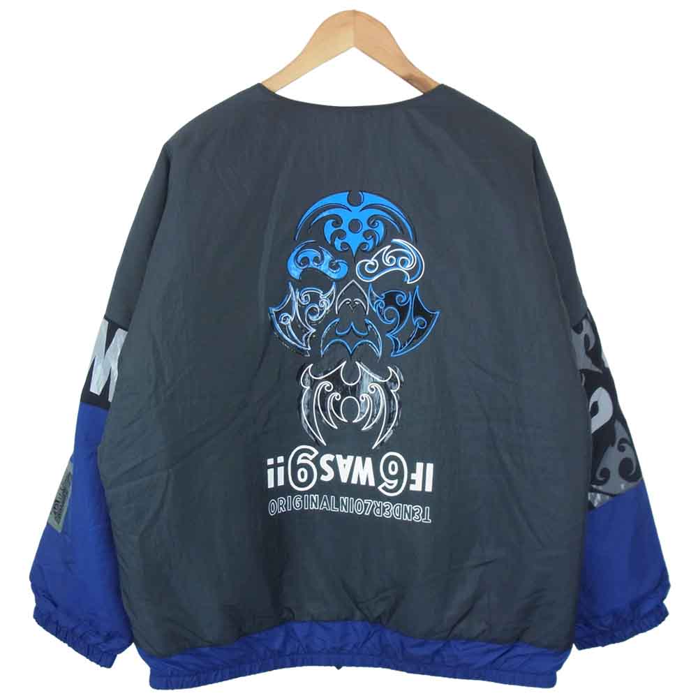 TENDERLOIN テンダーロイン DABO IMAGE JKT ノーカラー ナイロン ジャケット ボルネオスカル  グレー系 M【美品】【中古】