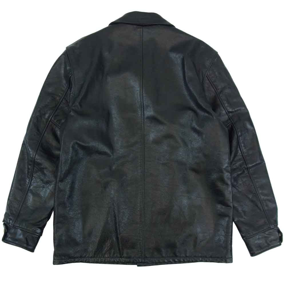schott ショット LEATHER COACH JACKET レザー コーチ ジャケット ブラック系 38【美品】【中古】