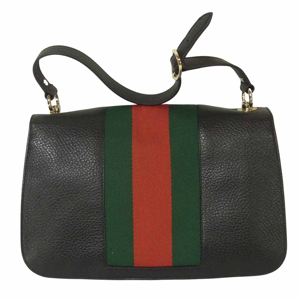 GUCCI グッチ 131034 シェリーウィン ダブルG ショルダー ハンド バッグ イタリア製 ブラック系【中古】