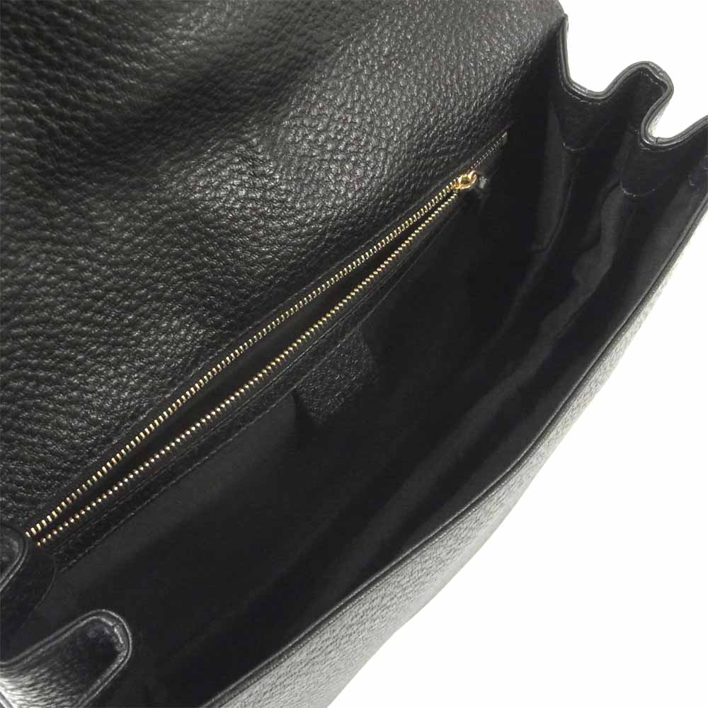 GUCCI グッチ 131034 シェリーウィン ダブルG ショルダー ハンド バッグ イタリア製 ブラック系【中古】