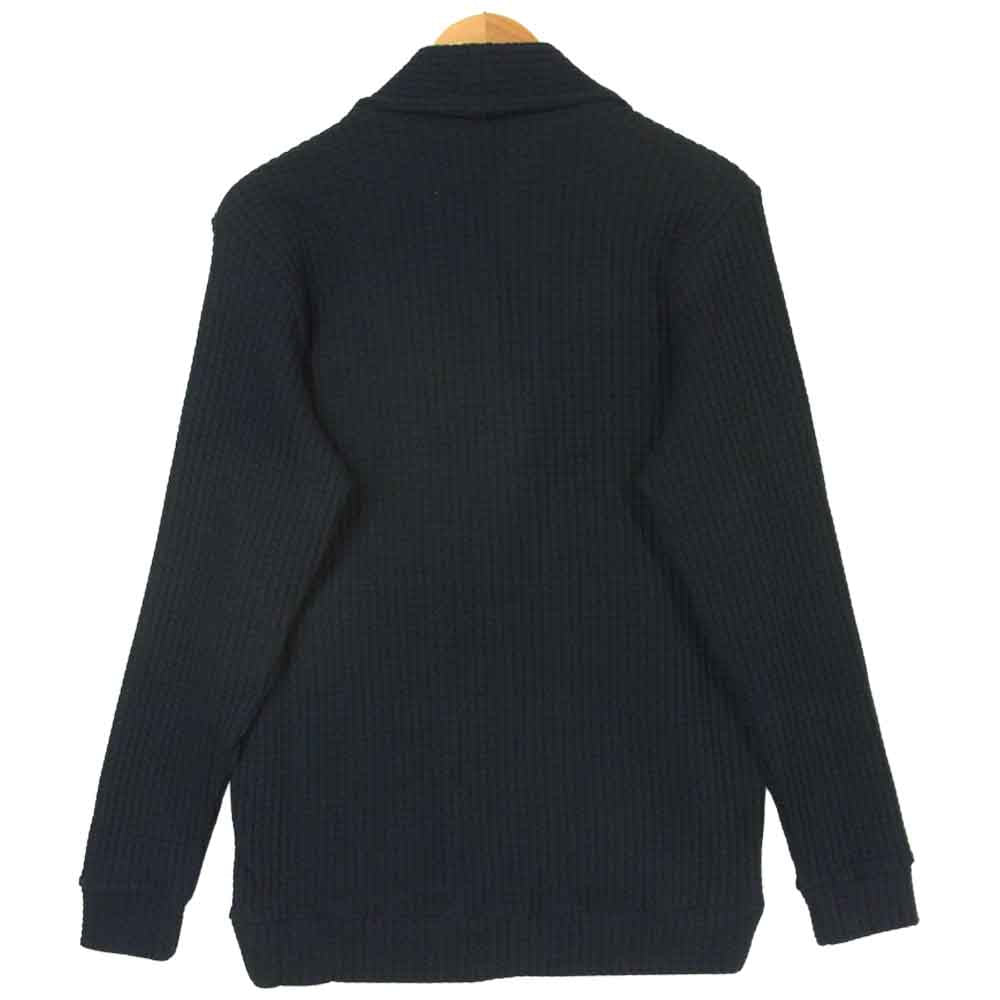 シーグリーン オニワッフル カーディガン 日本製 ダークネイビー系 L【新古品】【未使用】【中古】