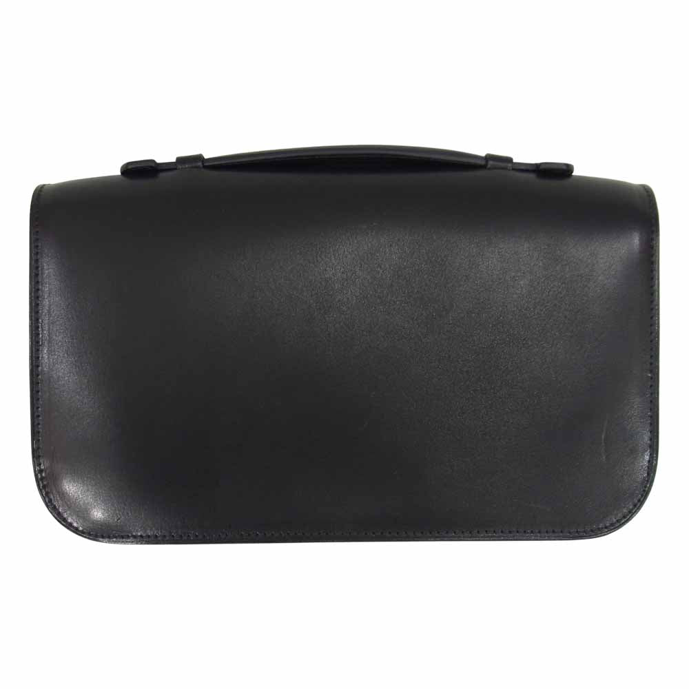 双鞣和地 レザー クラッチバッグ  ブラック系【新古品】【未使用】【中古】