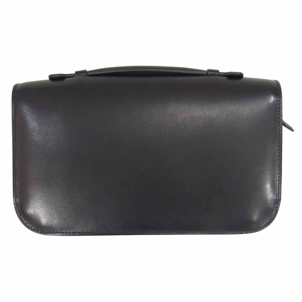 双鞣和地 レザー クラッチバッグ  ブラック系【新古品】【未使用】【中古】