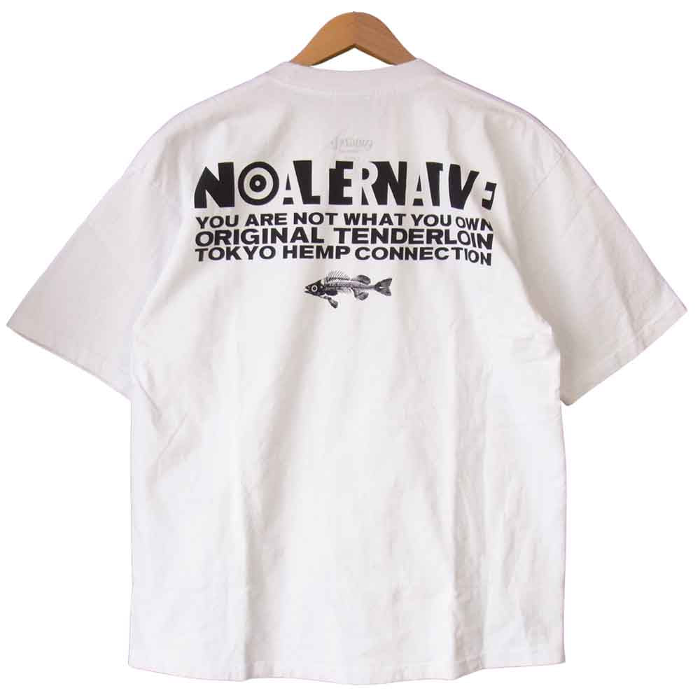 TENDERLOIN テンダーロイン T-TEE NA サークル プリント 半袖 Tシャツ ホワイト系 L【中古】