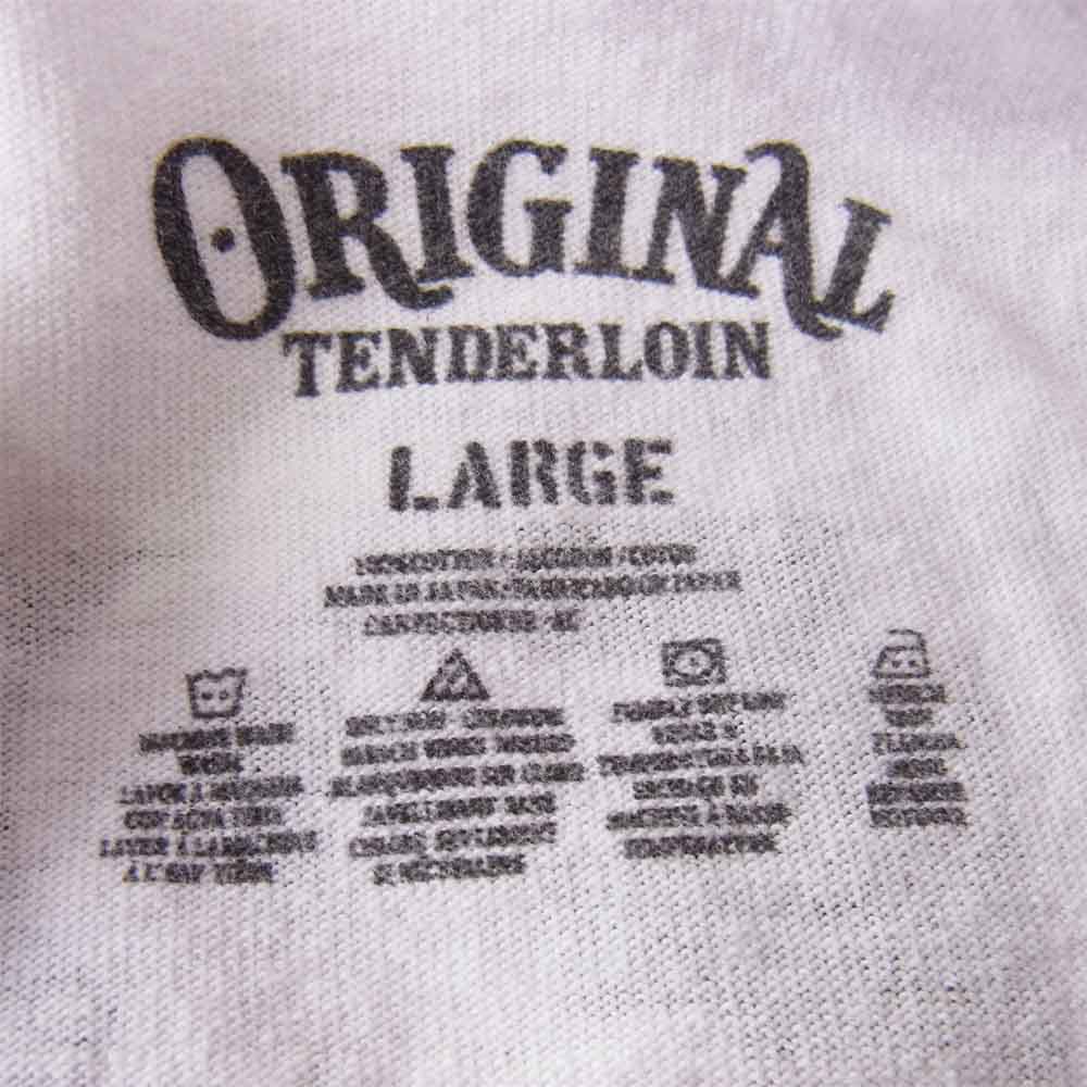 TENDERLOIN テンダーロイン T-TEE NA サークル プリント 半袖 Tシャツ ホワイト系 L【中古】