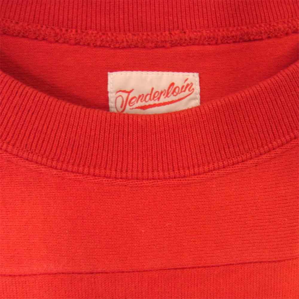 TENDERLOIN テンダーロイン T-COTTON NFL AX 分袖 フットボール アックス Tシャツ カットソー レッド系 S【中古】