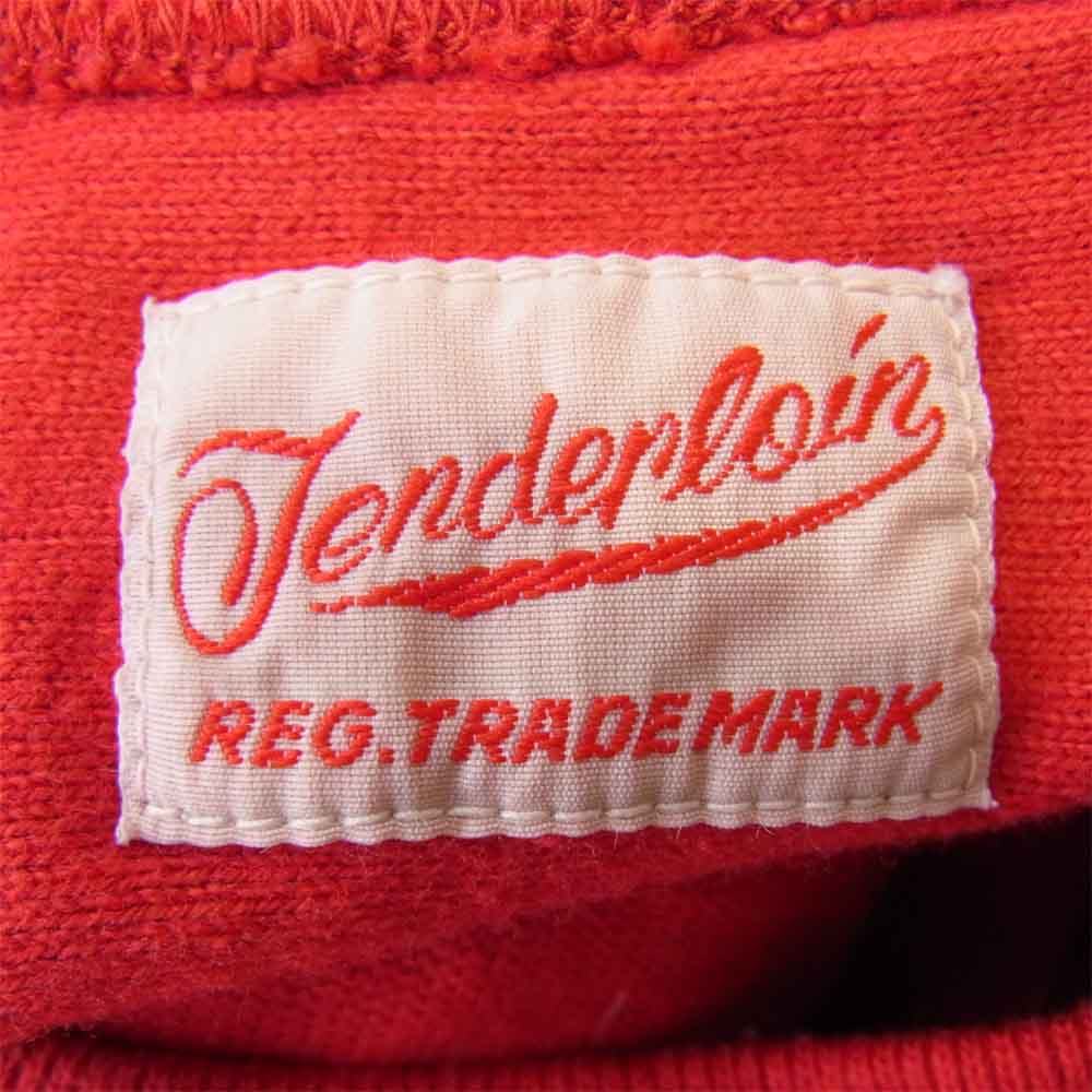 TENDERLOIN テンダーロイン T-COTTON NFL AX 分袖 フットボール アックス Tシャツ カットソー レッド系 S【中古】