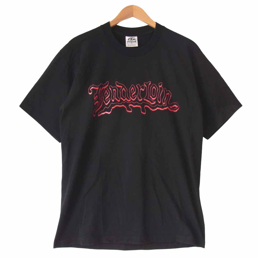 TENDERLOIN テンダーロイン T-TEE DE HEAVY ロゴ Tシャツ ブラック系 L【中古】